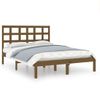 Estructura De Cama Madera Maciza De Pino Marrón Miel 120x200 Cm Vidaxl