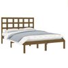 Estructura De Cama Madera Maciza De Pino Marrón Miel 120x200 Cm Vidaxl