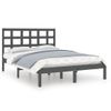 Estructura De Cama Madera Maciza Gris King Size 150x200 Cm Vidaxl