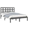 Estructura De Cama Madera Maciza Gris King Size 150x200 Cm Vidaxl