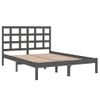 Estructura De Cama Madera Maciza Gris King Size 150x200 Cm Vidaxl