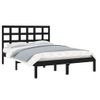 Estructura De Cama Madera Maciza Negra King Size 150x200 Cm Vidaxl