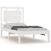 Estructura De Cama Madera Maciza Individual Blanco 75x190 Cm Vidaxl