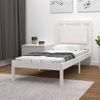 Estructura De Cama Madera Maciza Individual Blanco 75x190 Cm Vidaxl