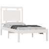 Estructura De Cama Madera Maciza Individual Blanco 75x190 Cm Vidaxl