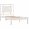 Estructura De Cama Madera Maciza Individual Blanco 75x190 Cm Vidaxl