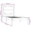 Estructura De Cama Madera Maciza Individual Blanco 75x190 Cm Vidaxl