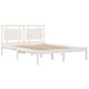 Estructura De Cama De Madera Maciza Blanca 140x190 Cm Vidaxl