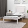 Estructura De Cama Madera Maciza De Pino Blanca 100x200 Cm Vidaxl