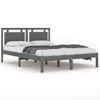 Estructura De Cama Madera Maciza De Pino Gris 120x200 Cm Vidaxl