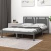 Estructura De Cama Madera Maciza De Pino Gris 120x200 Cm Vidaxl