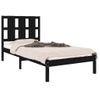 Estructura De Cama Madera Maciza Individual Negra 75x190 Cm Vidaxl