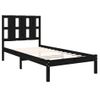 Estructura De Cama Madera Maciza Individual Negra 75x190 Cm Vidaxl