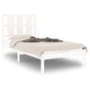 Estructura De Cama Individual Madera Maciza Blanco 90x190 Cm Vidaxl