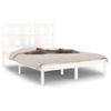 Estructura De Cama Madera Maciza De Pino Blanca 120x200 Cm Vidaxl