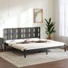 Estructura De Cama De Matrimonio Madera Maciza Gris 180x200 Cm Vidaxl