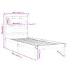 Estructura De Cama Madera Maciza 75x190 Cm Vidaxl