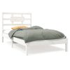 Estructura De Cama Individual Madera Maciza Blanco 90x190 Cm Vidaxl