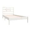 Estructura De Cama Individual Madera Maciza Blanco 90x190 Cm Vidaxl