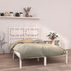 Estructura De Cama Doble Pequeña Madera Maciza Blanca 120x190cm Vidaxl