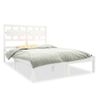 Estructura De Cama De Madera Maciza Blanca 140x190 Cm Vidaxl