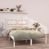 Estructura De Cama De Madera Maciza Blanca 140x190 Cm Vidaxl