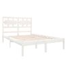 Estructura De Cama De Madera Maciza Blanca 140x190 Cm Vidaxl