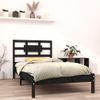 Estructura De Cama Madera Maciza Negro 100x200 Cm Vidaxl