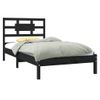 Estructura De Cama Madera Maciza Negro 100x200 Cm Vidaxl