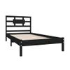 Estructura De Cama Madera Maciza Negro 100x200 Cm Vidaxl