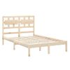 Estructura De Cama Madera Maciza 140x200 Cm Vidaxl