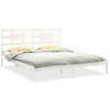 Estructura De Cama De Madera Maciza De Pino Blanca 160x200 Cm Vidaxl