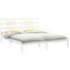 Estructura De Cama De Madera Maciza De Pino Blanca 160x200 Cm Vidaxl