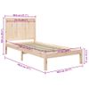 Estructura De Cama Madera Maciza De Pino 75x190 Cm Vidaxl