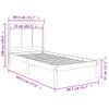 Estructura De Cama Madera Maciza De Pino 75x190 Cm Vidaxl