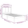 Estructura De Cama Madera Maciza De Pino 90x190 Cm Vidaxl