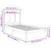 Estructura De Cama De Madera Maciza De Pino 90x200 Cm Vidaxl