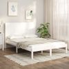 Estructura De Cama De Madera Maciza De Pino Blanca 140x200 Cm Vidaxl