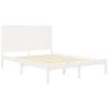 Estructura De Cama De Madera Maciza De Pino Blanca 140x200 Cm Vidaxl