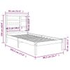 Estructura De Cama Madera Maciza 75x190 Cm Vidaxl