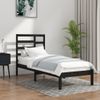 Estructura De Cama Madera Maciza Individual Negra 75x190 Cm Vidaxl