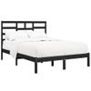 Estructura De Cama Madera Maciza Negra 120x190 Cm Vidaxl