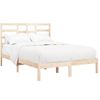 Estructura De Cama Sin Colchón Madera Blanco 140x200 Cm Vidaxl