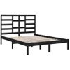 Estructura De Cama De Madera Maciza Negra 140x200 Cm Vidaxl