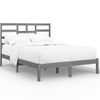 Estructura De Cama Madera Maciza Gris King Size 150x200 Cm Vidaxl