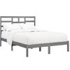 Estructura De Cama Madera Maciza Gris King Size 150x200 Cm Vidaxl