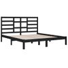 Estructura De Cama Madera Maciza Negro Supe King 180x200 Cm Vidaxl