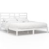 Estructura De Cama Madera Maciza Blanco 200x200 Cm Vidaxl