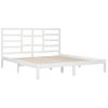 Estructura De Cama Madera Maciza Blanco 200x200 Cm Vidaxl