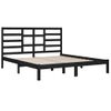 Estructura De Cama De Madera Maciza De Pino Negra 200x200 Cm Vidaxl